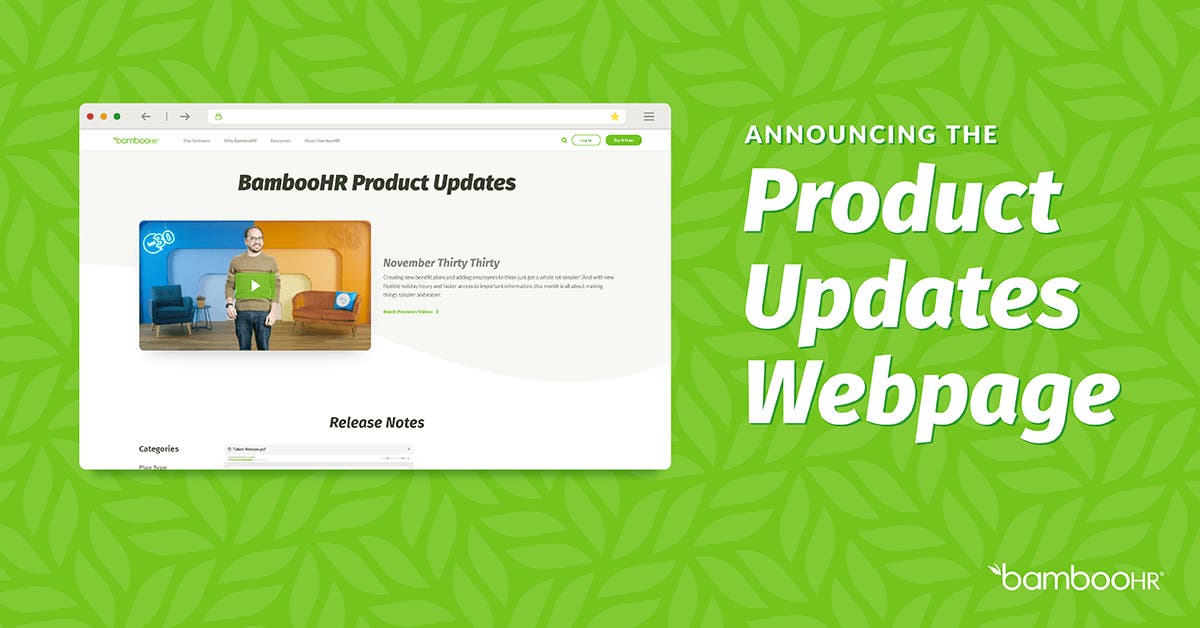 Announcing the Product Updates page BambooHR Blog
