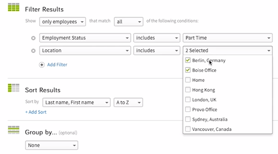HR software reports
