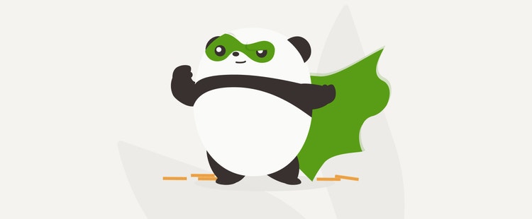 Featured Image: Illustration of a panda dressed up in a superhero's cape and mask