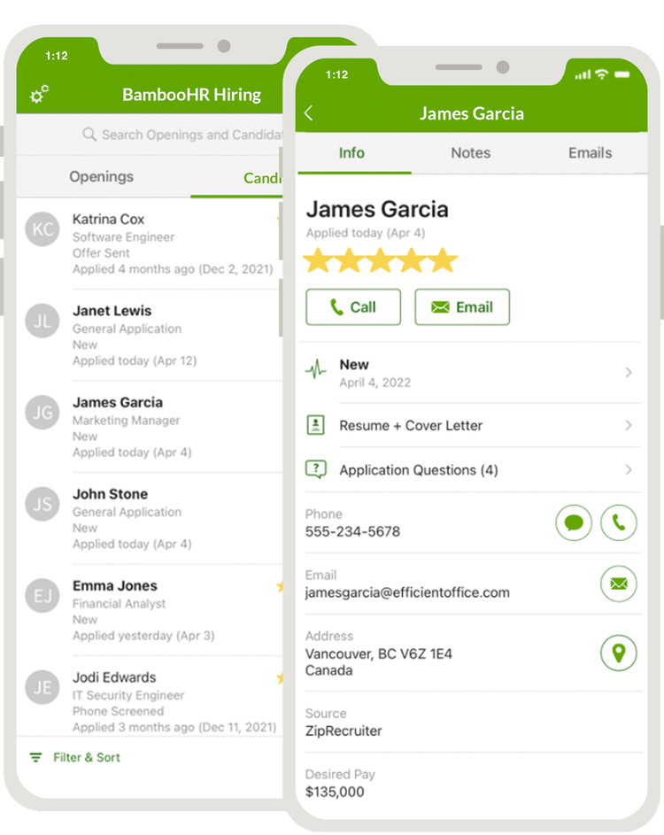 Applicant Tracking Software (ATS) Hiring System BambooHR