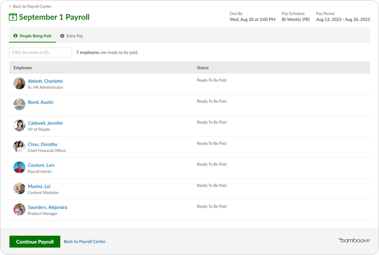Fast, Easy, Accurate Payroll BambooHR Software