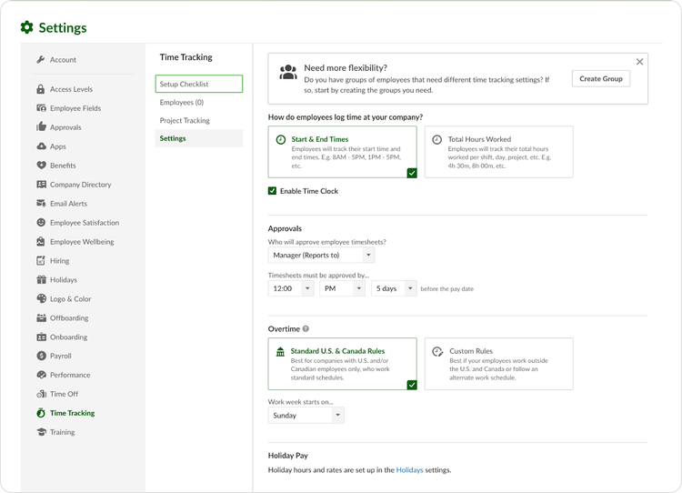 Employee Time Tracking Software BambooHR