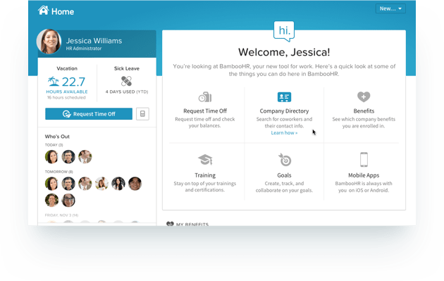 All employee data in one secure location
