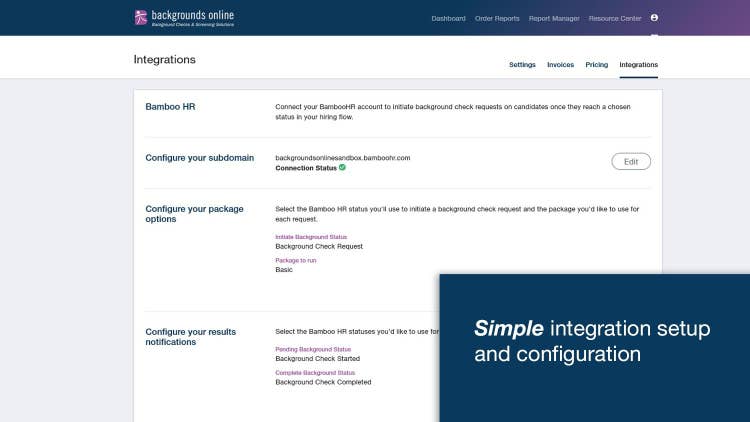 Backgrounds Online - BambooHR Marketplace | Your Favorite Integrated HR Apps Backgrounds Online - BambooHR Marketplace | Your Favorite Integrated HR Apps