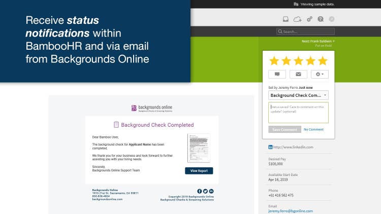 Backgrounds Online - BambooHR Marketplace | Your Favorite Integrated HR Apps Backgrounds Online - BambooHR Marketplace | Your Favorite Integrated HR Apps