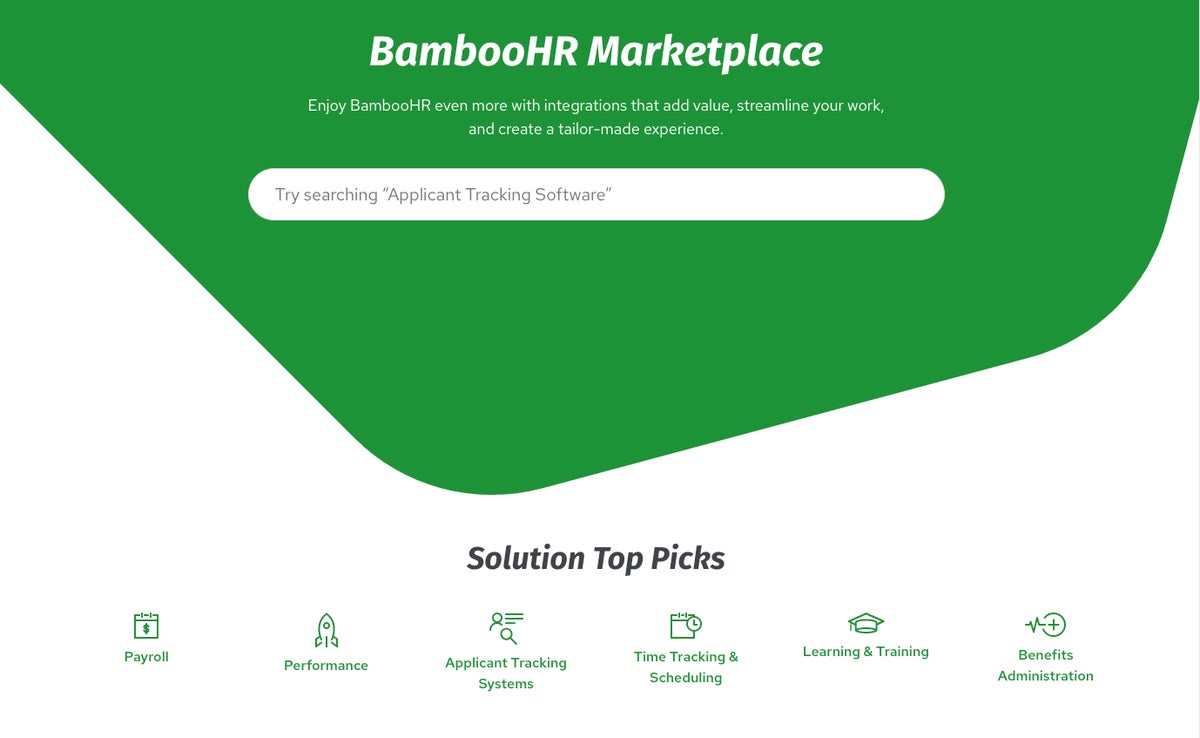 BambooHR Marketplace Your Favorite Integrated HR Apps BambooHR Marketplace Your Favorite Integrated HR Apps