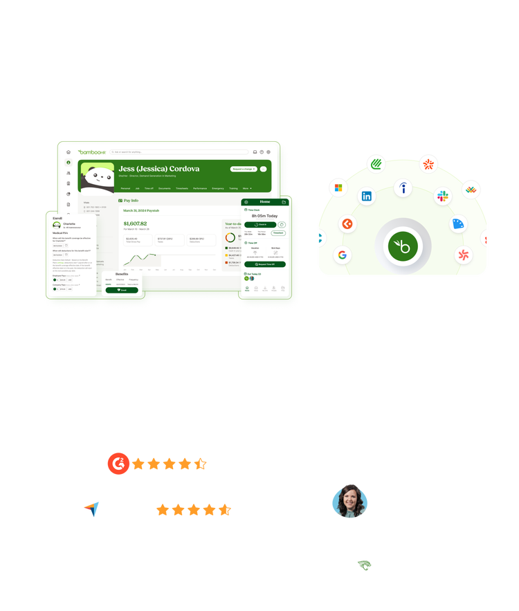 BambooHR bento cards