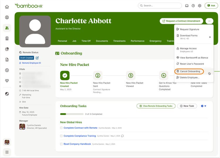 Cancel or Restart EOR Onboarding and Rehire EOR Employees