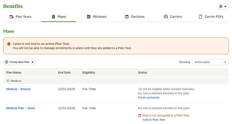 Data Parity: Add Plan to Plan Year