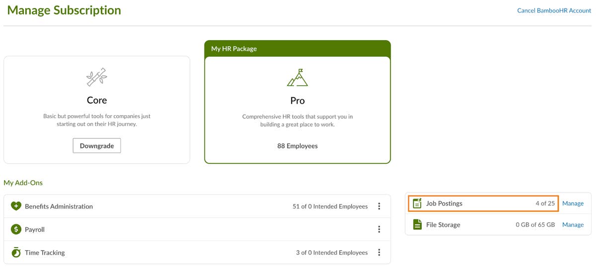 Job Opening Increase for Pro Product Updates BambooHR