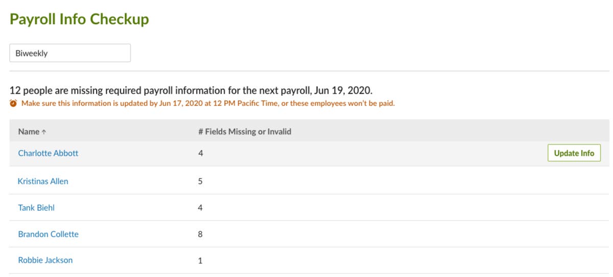 New Payroll Info Checkup Report (TRAXPayroll AddOn) Product Updates BambooHR