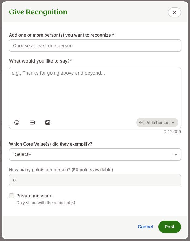 Add Images to Recognition & Rewards Posts,