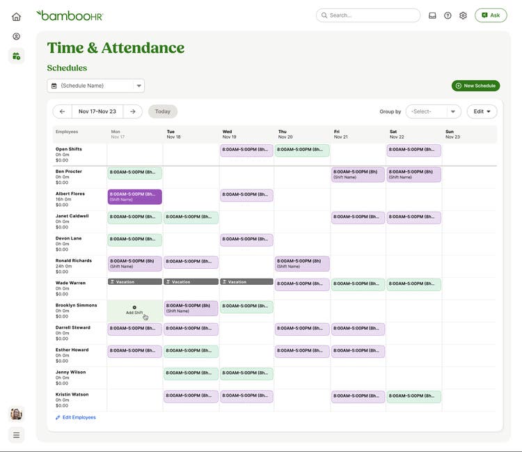 Introducing Shift Scheduling in Time & Attendance