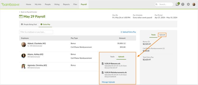 Manage Extra Pay