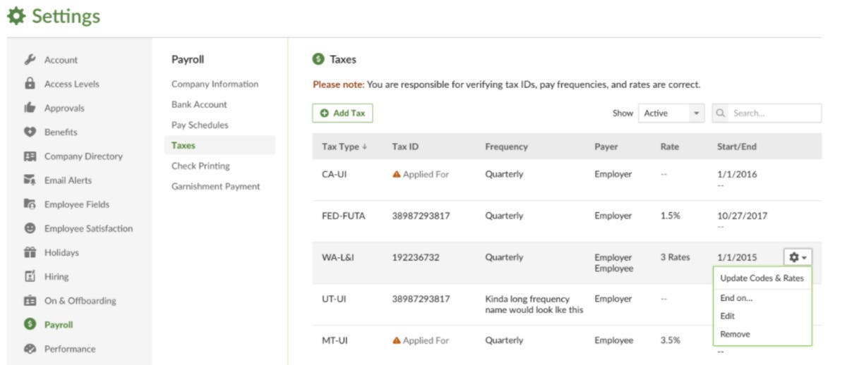 Moving Company Tax and Washington L&I to BambooHR for TRAXPayroll Product Updates BambooHR