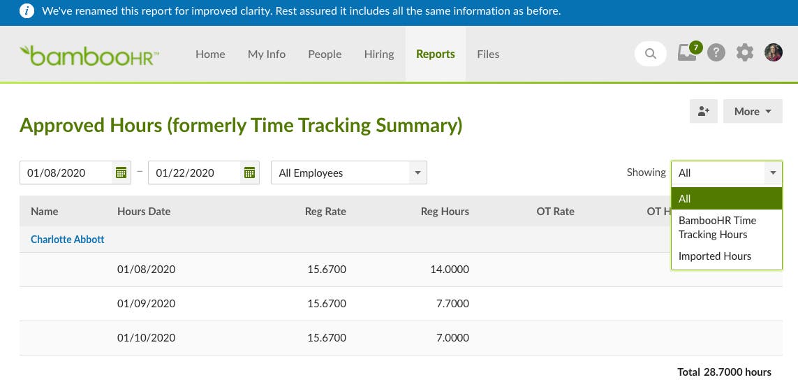 Updates to the Time Tracking Summary Report Product Updates BambooHR