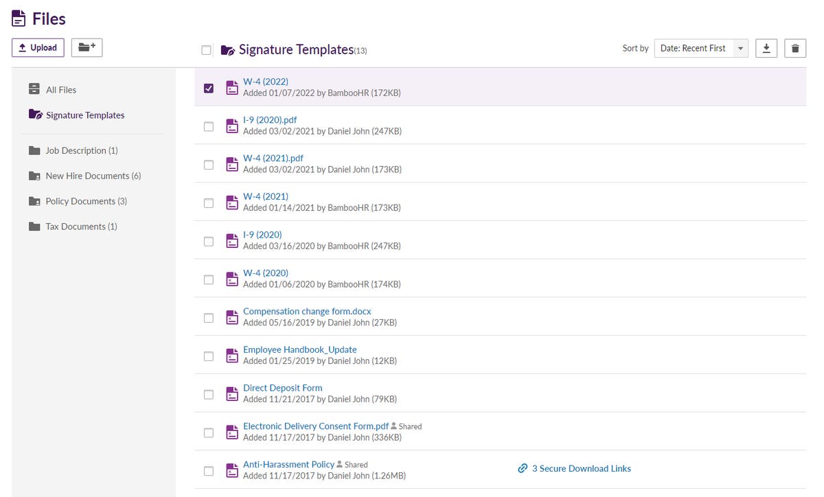 New Form W4 now available in BambooHR Product Updates BambooHR