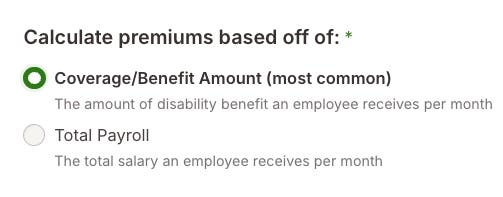 Disability Cost Calculation Based on Total Covered Pay