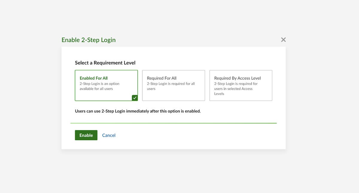 2Step Login enablement for all users Product Updates BambooHR