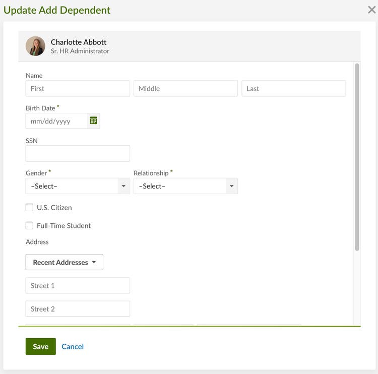Required Dependent Fields