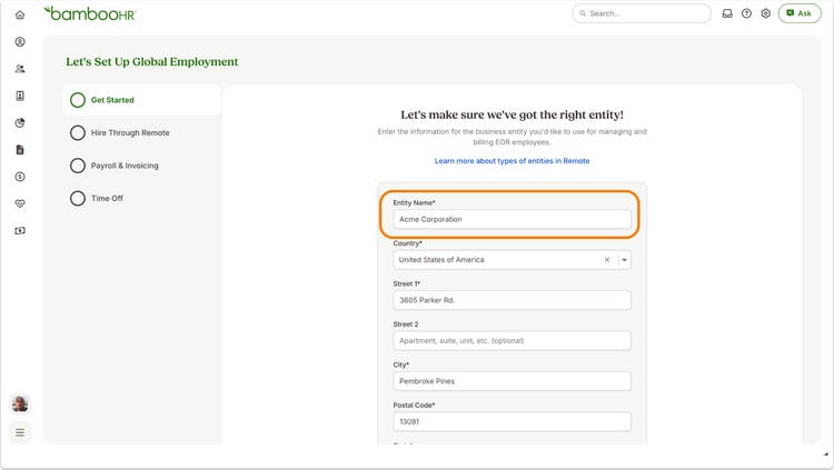 Confirm Your Remote Entity Name Before Account Creation