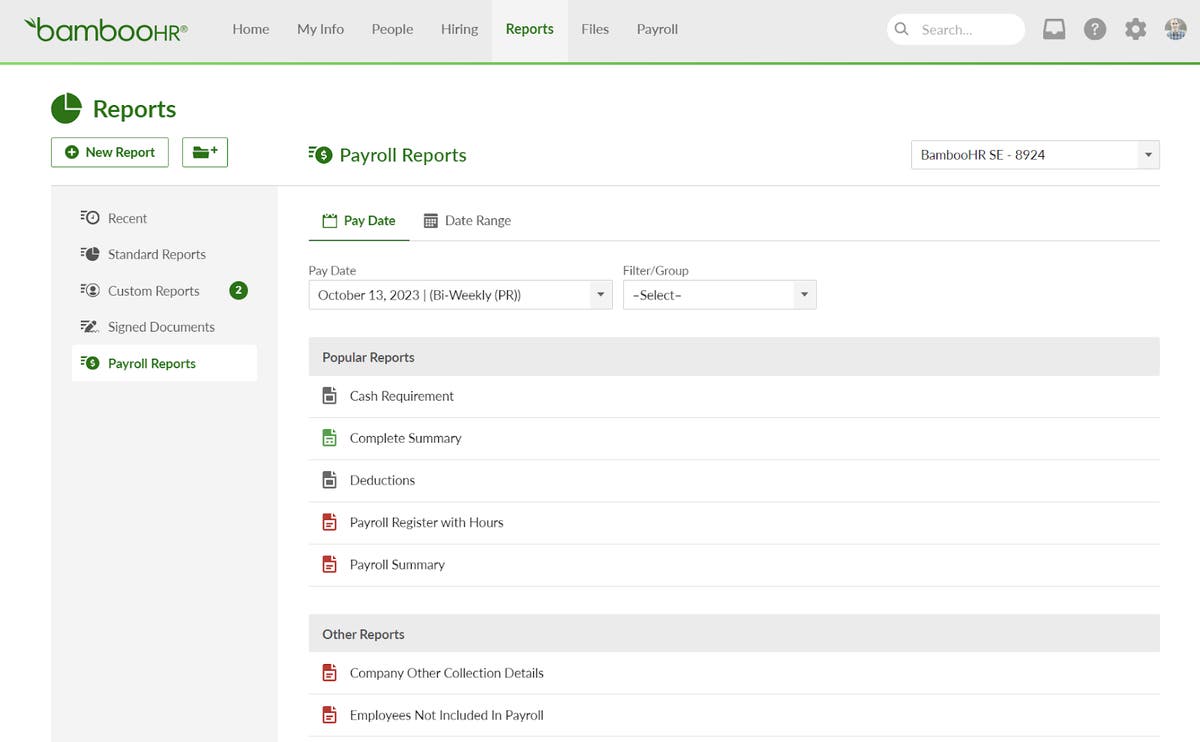 Payroll Reporting in BambooHR Product Updates BambooHR