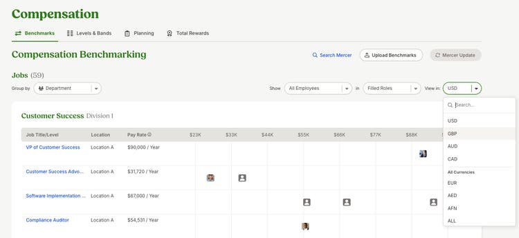 View Compensation Benchmarks in the Currency That Fits Your Workflow