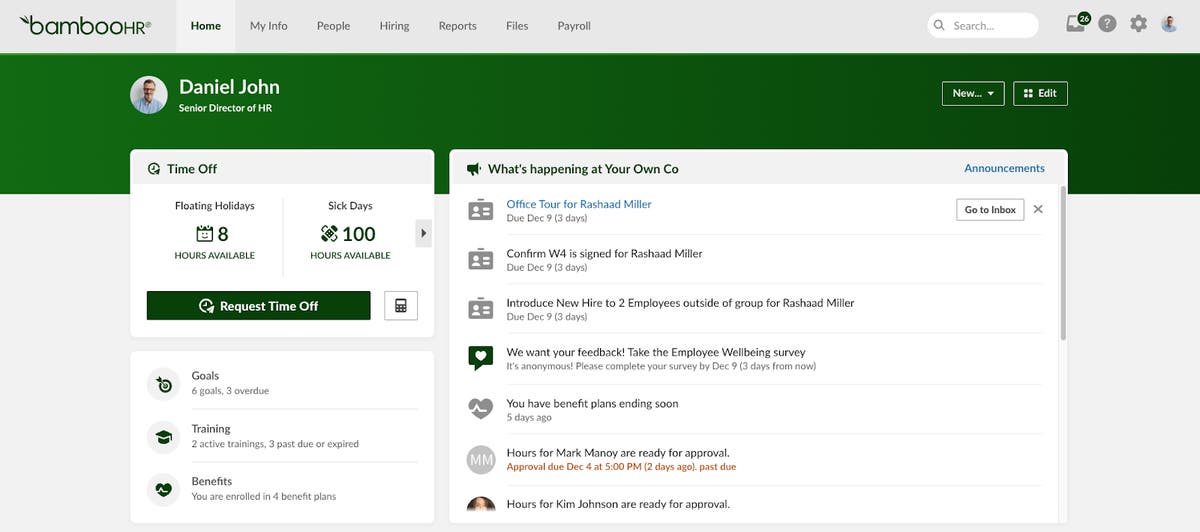 Introducing Insights Dashboard and Homepage Redesign Product Updates BambooHR