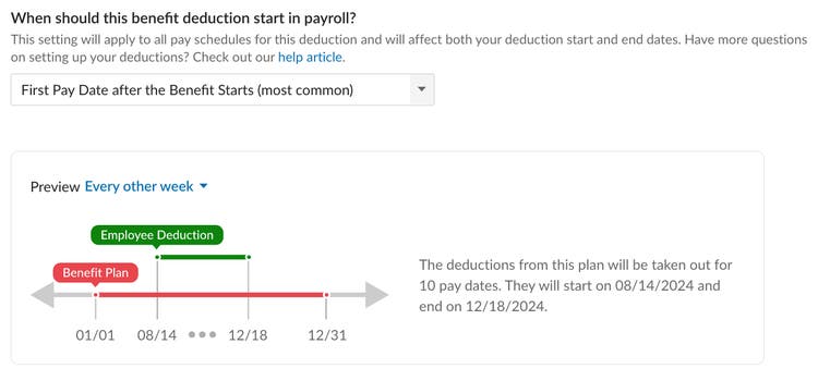 Deduction Offset Communication