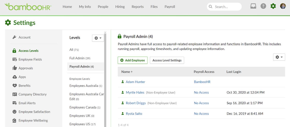 Manage Payroll Permissions in BambooHR Product Updates BambooHR