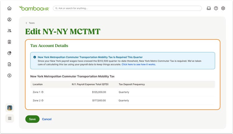 New York Metropolitan Commuter Transportation Mobility Tax Calculation Changes