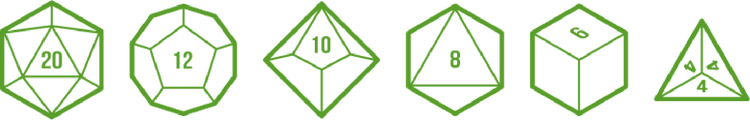 A spacer image of green game dice