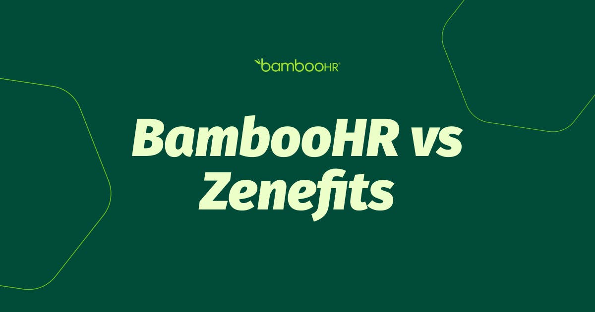 BambooHR vs Zenefits Compare Features & Services BambooHR